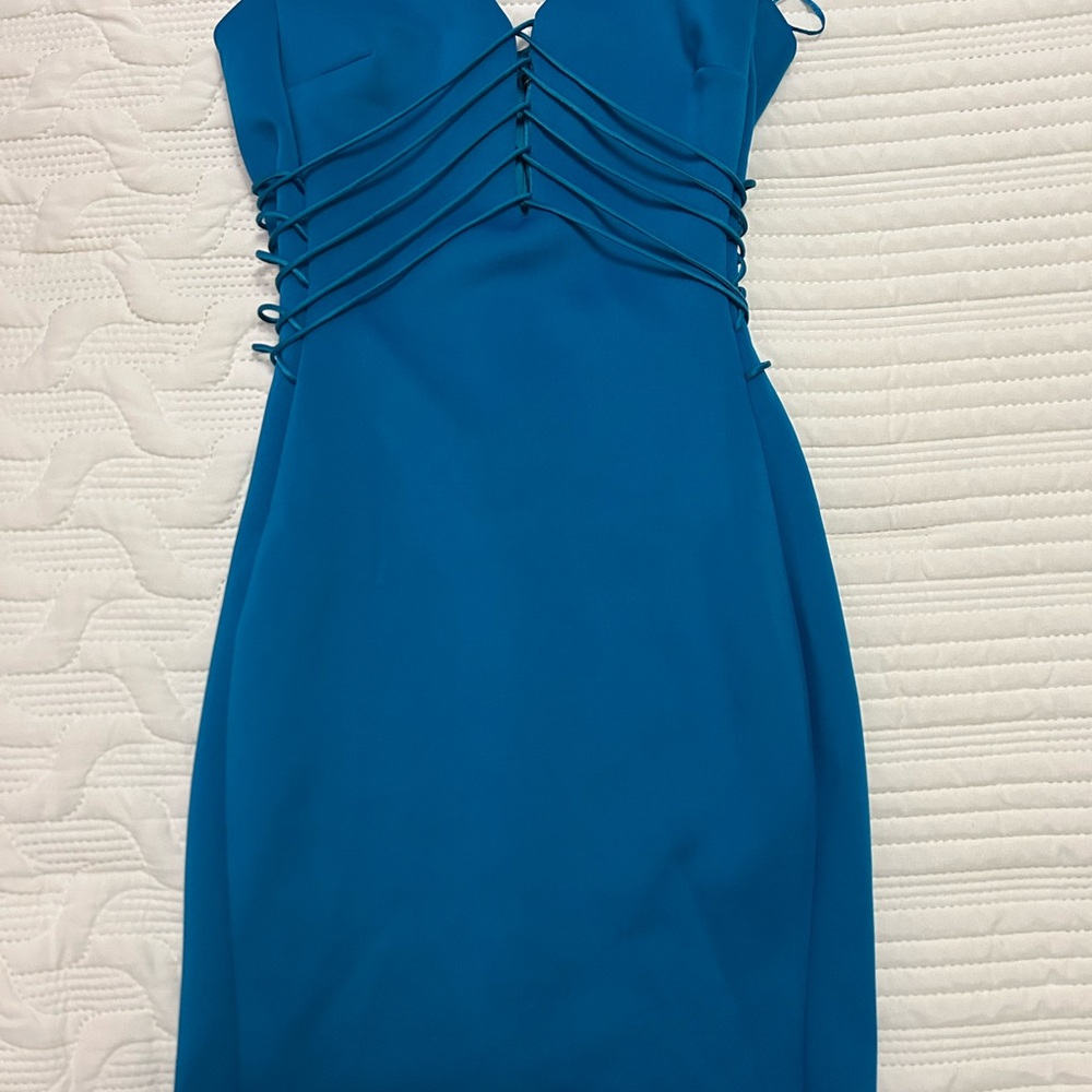 Guess Strapless Teal Dress